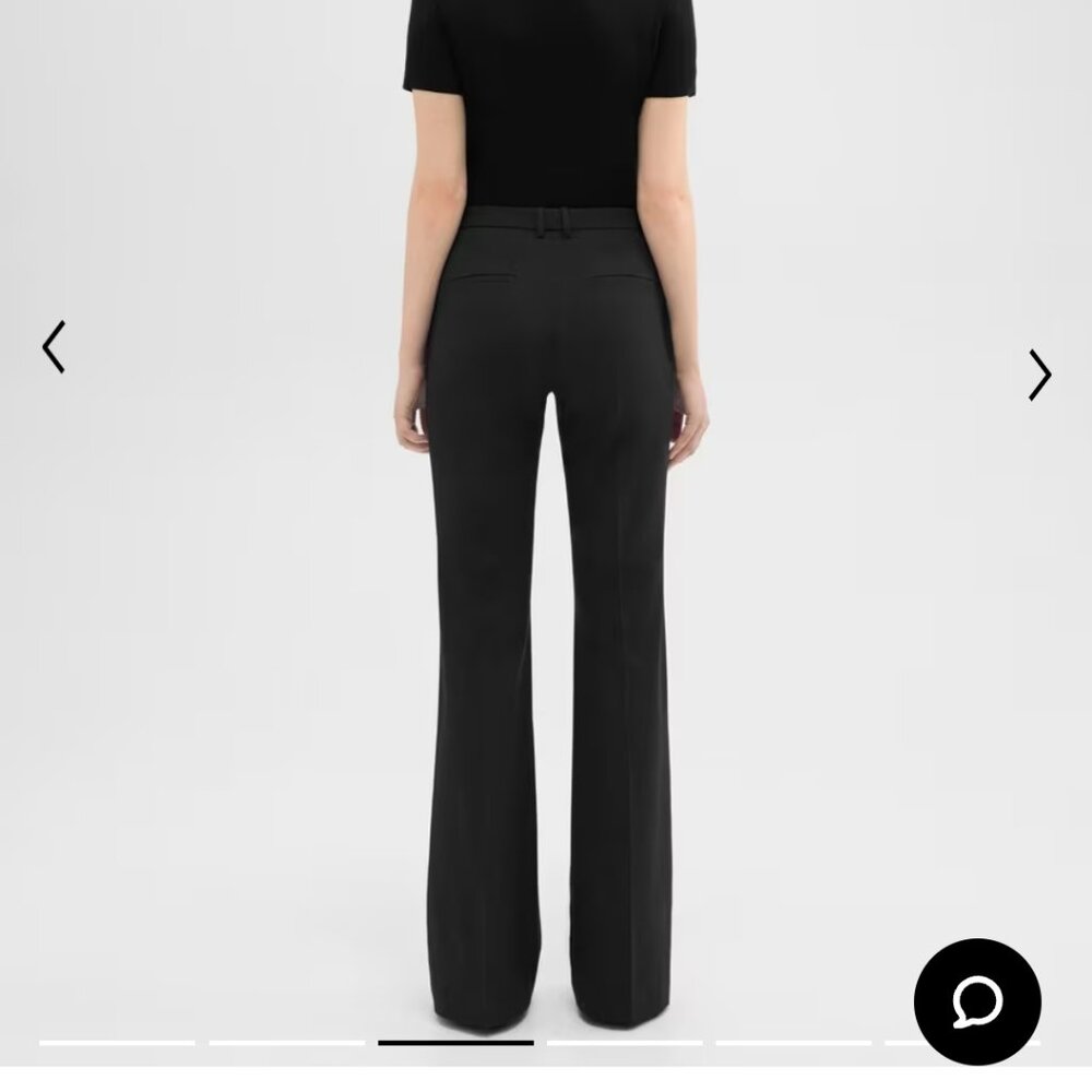 THEORY size 8 black crepe new without tags pants